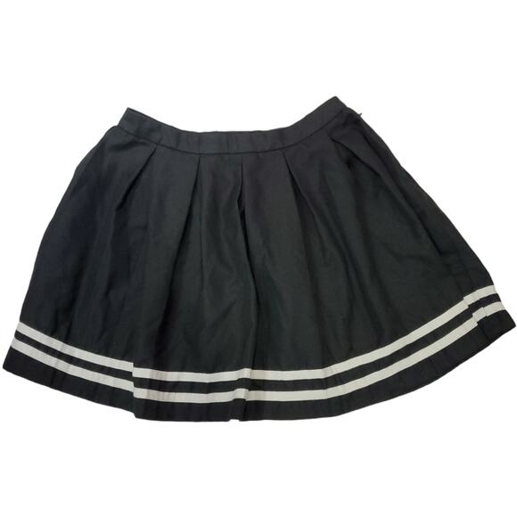 Hot Topic | Black with White Stripes Mini Cheer Skirt | Size Medium - Picture 4 of 8